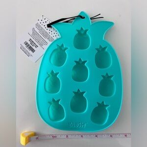 Blush pineapple shaped ice cube tray in silicon